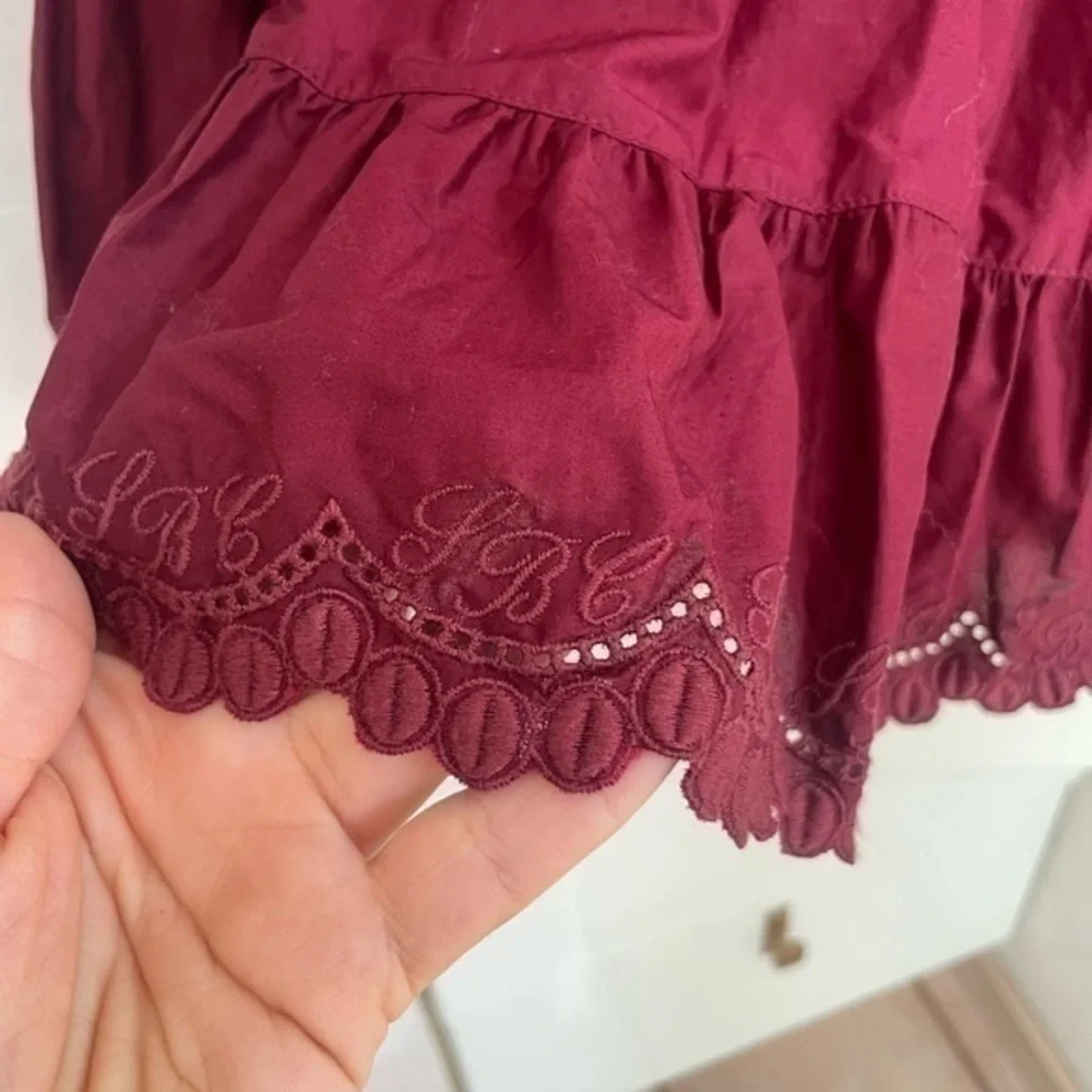 SEE BY CHLOÉ Tiered embroidered cotton-poplin mini dress Size 0 which is 34 - Picture 8 of 16